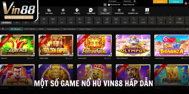 Nổ Hũ Vin88 - Khám Phá Sảnh Game Slot Đỉnh Cao Nhất 2025 3 Khám phá một số game Nổ hũ Vin88 hấp dẫn