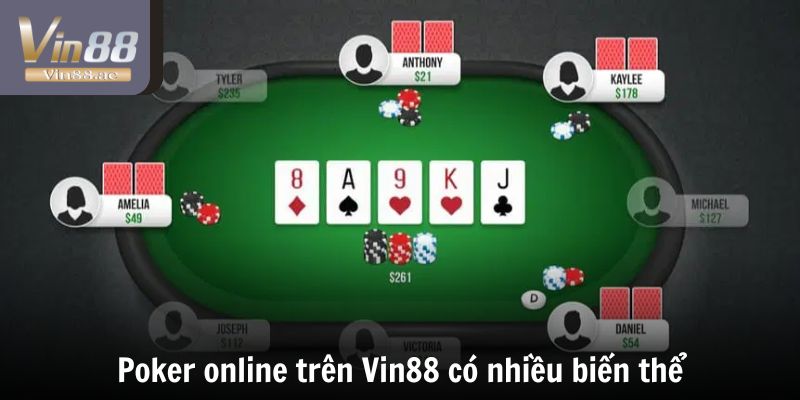 Cách Chơi Poker Online - 3 Mẹo Giúp Chinh Phục Mọi Đối Thủ 1 Poker online trên Vin88 có nhiều biến thể